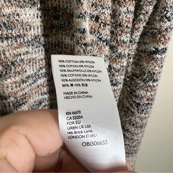 Anthropologie Pilcro Padma Space Dye Neutral Motif Longline Cardigan Sweater - Picture 8 of 13